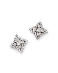 Diamond Clover Earrings in 14K White Gold, 0.50 ct. t.w. - 100% Exclusive