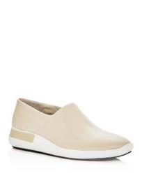 Women's Malena Leather Round Toe Slip-On Sneakers