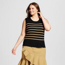 Women's Plus Size Striped Shell - Who What Wear ™