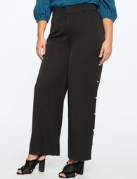 Studio Wide Leg Trouser with Pearls