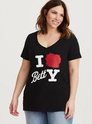 Betty Boop 'I Heart Betty' V-Neck Tee
