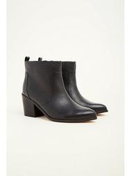 Black Western Ankle Boots (Wide Width)