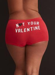 Not Your Valentine Seamless Boyshort Panty