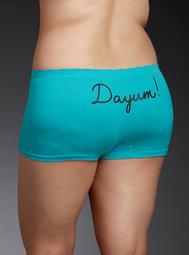 Bright Turquoise 'Dayum' Seamless Boyshort Panty