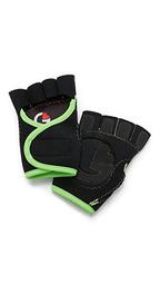Black with Lime Workout Gloves