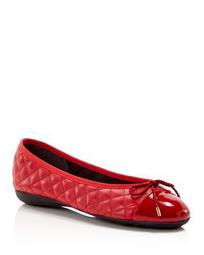 Women's Best Quilted Leather Cap Toe Ballet Flats