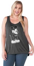 Plus Size Disney Mickey Mouse Tank Top Gray