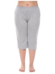 Women Plus Size Elastic Waist Solid Slim Athletic Capri Pants AMZSE