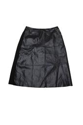 Melissa Mccarthy Seven7 Plus Size Black Faux-Leather Skirt 1X