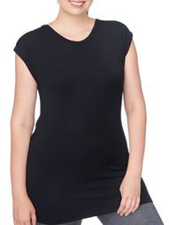 Under Control Women's Plus Super Soft Lux Seamless Strappy Back V-neck Tee