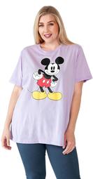 Disney Mickey Mouse Plus Size T-Shirt - Short Sleeve Purple