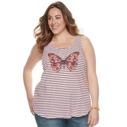 Plus Size SONOMA Goods for Life™ Striped Swing Tank