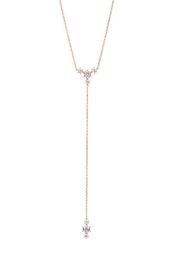Edward Rose Gold Plated CZ Y Necklace