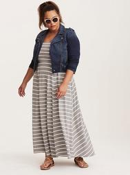 Striped Jersey Maxi Dress