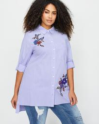 L&L Boyfriend Shirt with Embroidery