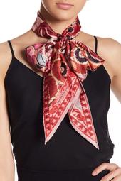 Mixed Floral Print Silk Scarf