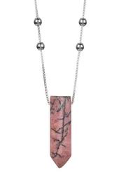 Sterling Silver Rhodonite Pendant Necklace