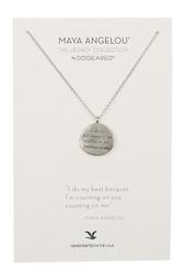 Sterling Silver Maya Angelou I Do My Best Coin Necklace