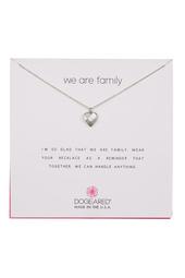Sterling Silver We Are Family Faceted Heart Necklace