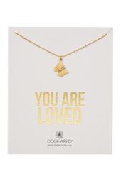 14K Gold Vermeil Your Are Loved Monarch Necklace