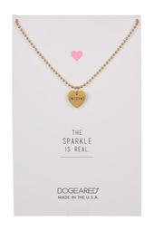 14K Gold Vermeil The Sparkle is Real Heart Unicorn Necklace
