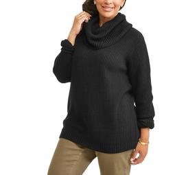 Women's Plus Cowl Neck Pullover Sweater