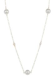 Mother of Pearl & CZ Station Necklace