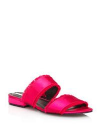 Women's Viola Satin Fringe Slide Sandals - 100% Exclusive