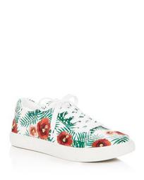Kam Palm Print Lace Up Sneakers