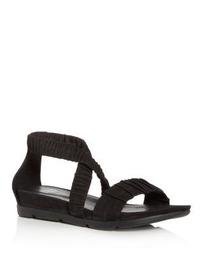 Women's Dylan Tumbled Nubuck Leather Demi Wedge Sandals