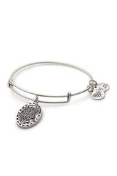 Because I Love You Daughter Flower Charm Expandable Wire Bangle Bracelet