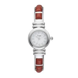 Vivani Women's Red Jasper Stainless Steel Cuff Watch