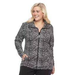 Plus Size Cathy Daniels Leopard Print Jacket