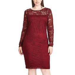 Plus Size Chaps Lace Overlay Sheath Dress