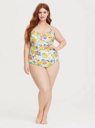 Floral Wireless One-Piece Swimsuit