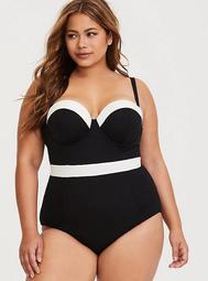 Black & White Push-Up Multiway One-Piece Swimsuit