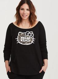Sanrio Hello Kitty Black Leopard Sweatshirt