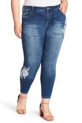Janet Ankle Skinny Embroidered Denim (Plus Size)