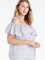 Space Dyed Ruffle Top