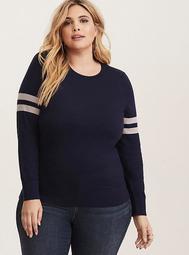 Varsity Stripe Pullover Sweater
