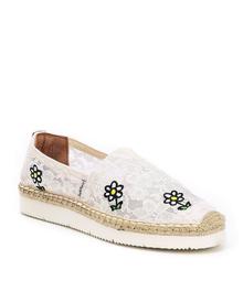 Joy and Mario Wendy Flower Embroidered Espadrille Slip-Ons