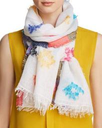 Clipped Jacquard Oblong Scarf