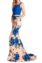 2pc Floral Gown