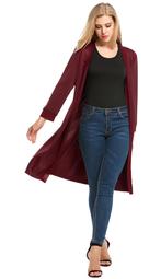 Women's Long Sleeve Open Front Patchwork Cardigan Coat Plus Size MSARTS