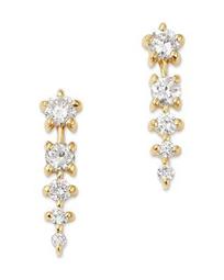 Diamond Graduated Linear Drop Earrings in 14K Yellow Gold - 100% Exclusive