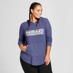Women's Plus Size Namaste Graphic Sweatshirt - Grayson Threads (Juniors') Blue