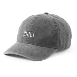 Women's SO® Embroidered "Chill" Washed Denim Baseball Cap