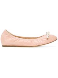 pearl-embellished ballerina shoes