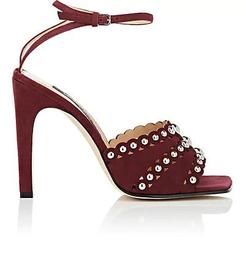 Suede Ankle-Strap Sandals