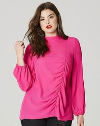 Simply Be High Neck Ruched Blouse